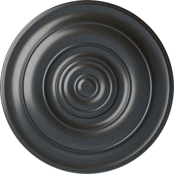 Ekena Millwork Niobe Ceiling Medallion (Fits Canopies up to 8 5/8"), Hand-Painted Pewter, 18"OD x 1 1/2"P CM18NIPES - main